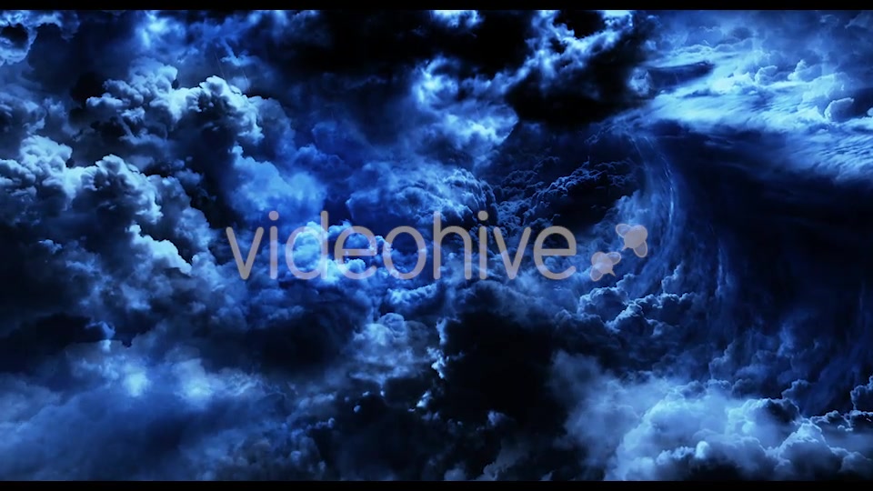 Flying Through Mysterious Dark Night Thunder Clouds Videohive 21523467 Motion Graphics Image 5