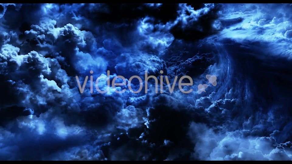 Flying Through Mysterious Dark Night Thunder Clouds Videohive 21523467 Motion Graphics Image 6