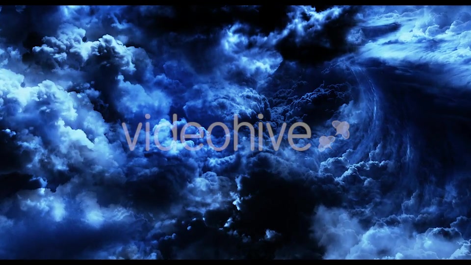 Flying Through Mysterious Dark Night Thunder Clouds Videohive 21523467 Motion Graphics Image 7