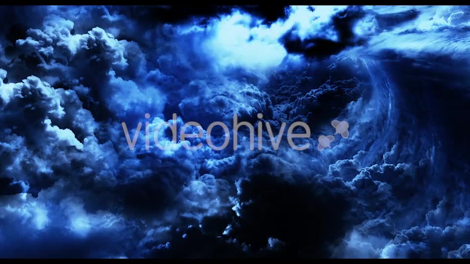Flying Through Mysterious Dark Night Thunder Clouds Videohive 21523467 Motion Graphics Image 9