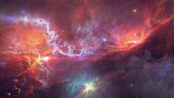 Flying Through Space Nebula and Bright Stars - Videohive Download 20040014