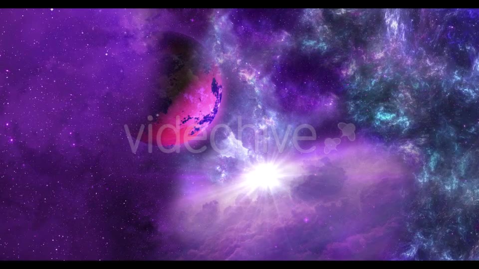Flying Through Space Nebulae to the Planet and the Shine Star Videohive 20483978 Motion Graphics Image 2