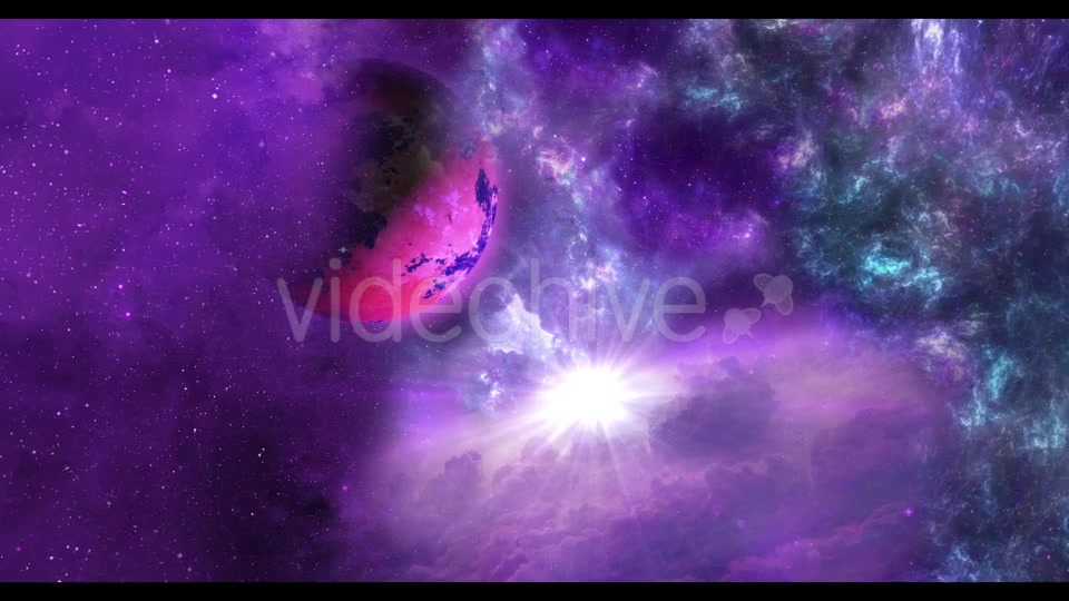 Flying Through Space Nebulae to the Planet and the Shine Star Videohive 20483978 Motion Graphics Image 3