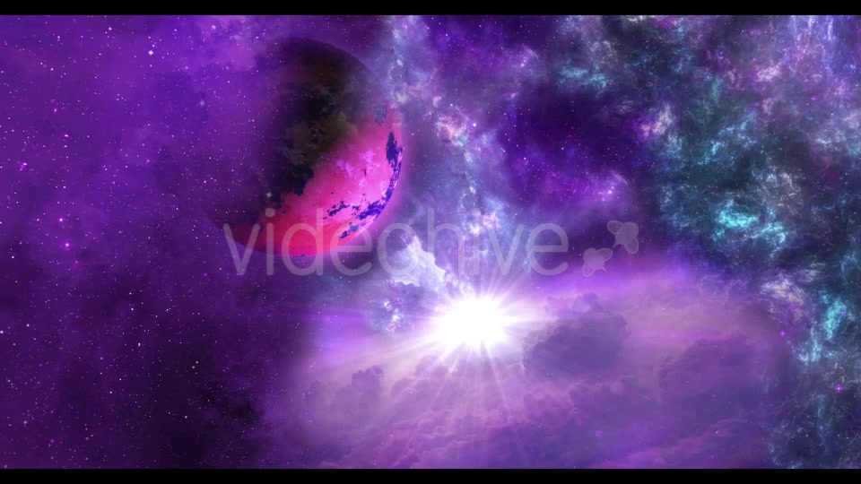 Flying Through Space Nebulae to the Planet and the Shine Star Videohive 20483978 Motion Graphics Image 4