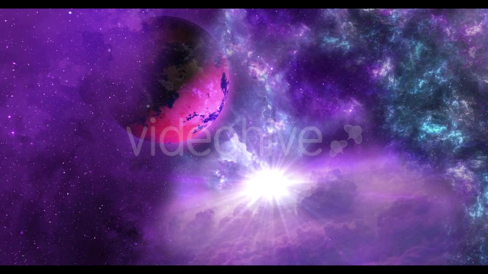 Flying Through Space Nebulae to the Planet and the Shine Star Videohive 20483978 Motion Graphics Image 5