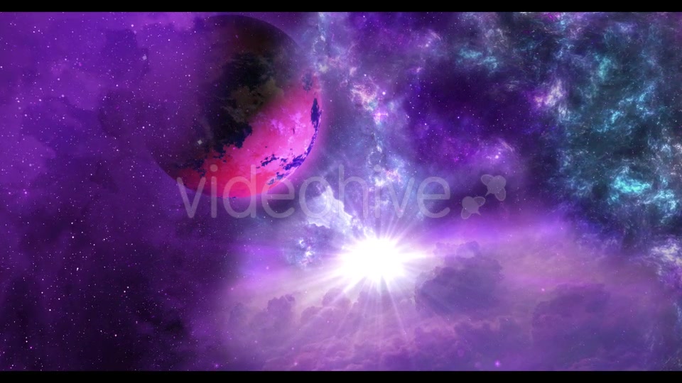 Flying Through Space Nebulae to the Planet and the Shine Star Videohive 20483978 Motion Graphics Image 6