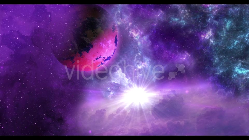 Flying Through Space Nebulae to the Planet and the Shine Star Videohive 20483978 Motion Graphics Image 7