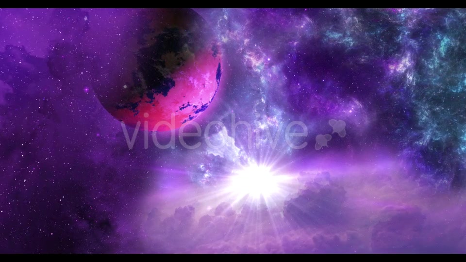 Flying Through Space Nebulae to the Planet and the Shine Star Videohive 20483978 Motion Graphics Image 8