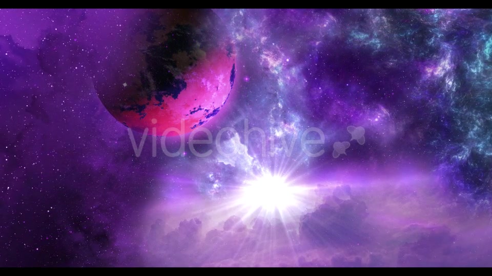 Flying Through Space Nebulae to the Planet and the Shine Star Videohive 20483978 Motion Graphics Image 9