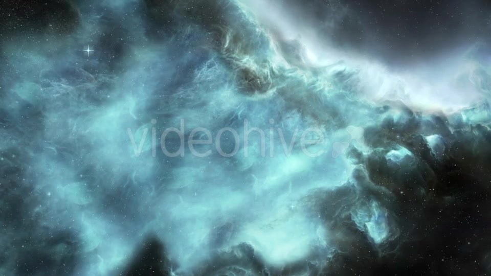 Flying Through the Distant Beautiful Blue Space Nebula Videohive 19521404 Motion Graphics Image 2