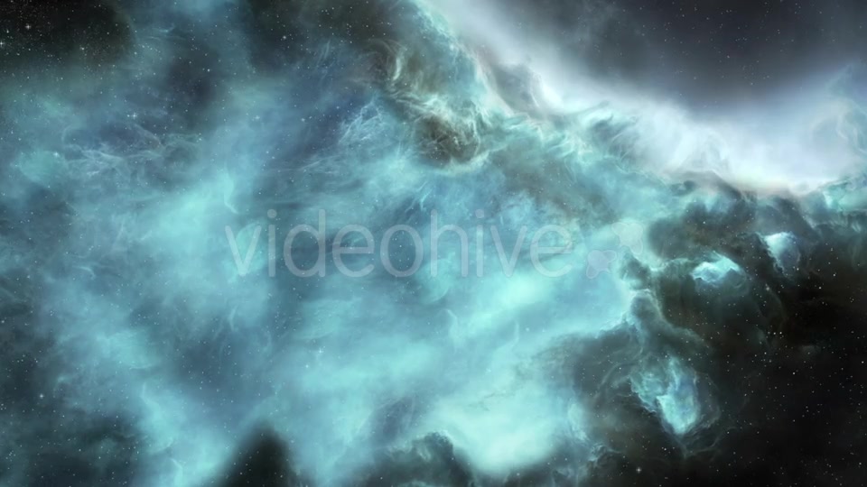 Flying Through the Distant Beautiful Blue Space Nebula Videohive 19521404 Motion Graphics Image 3