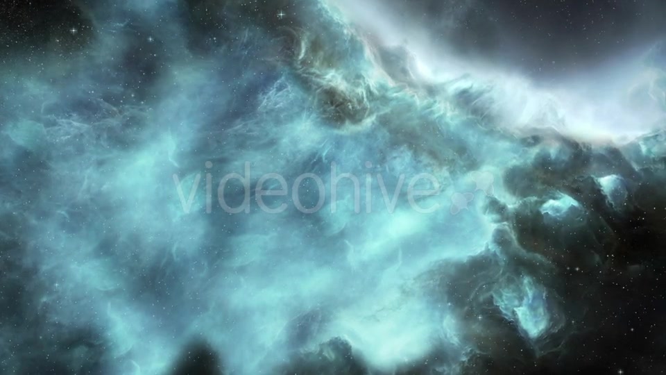 Flying Through the Distant Beautiful Blue Space Nebula Videohive 19521404 Motion Graphics Image 4