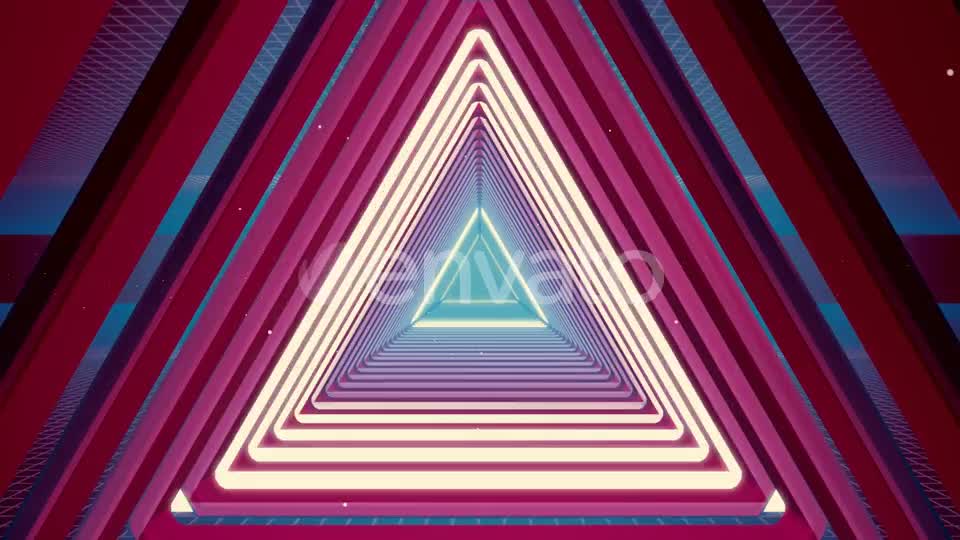 Flying Tunnel Triangle Light Retro 01 HD Videohive 23523287 Motion Graphics Image 1