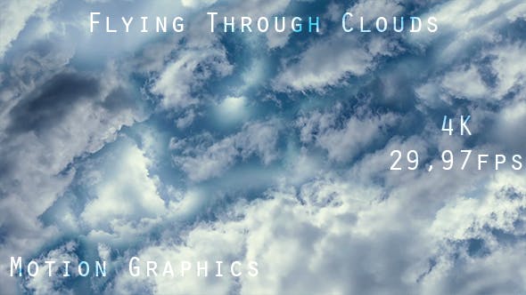 Flying With A Spin Through Clouds - Videohive Download 19122457