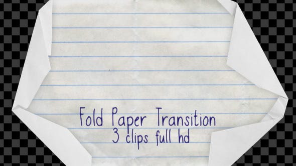 Fold Paper Transition - Videohive Download 10889754