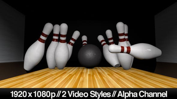 Following Bowling Ball Down the Lane For a Strike - 5336784 Videohive Download