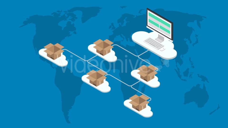 Footage Motion Isometric Delivery Background. Video. Videohive 16393873 Motion Graphics Image 3