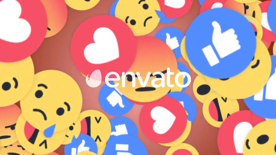 Four Falling Social Network Emoji (4 Videos) Videohive 22061678 Motion Graphics Image 10