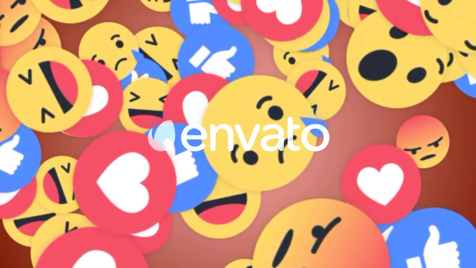 Four Falling Social Network Emoji (4 Videos) Videohive 22061678 Motion Graphics Image 12