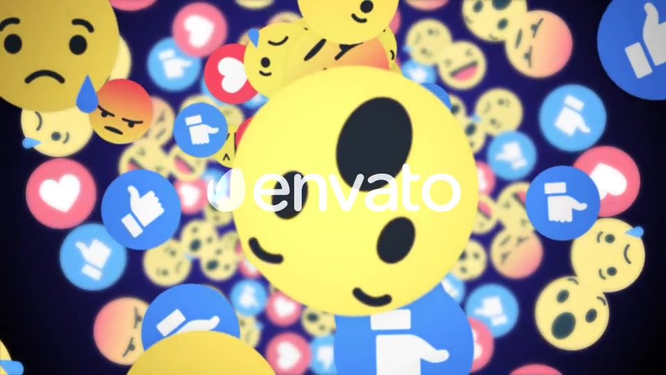 Four Falling Social Network Emoji (4 Videos) Videohive 22061678 Motion Graphics Image 7