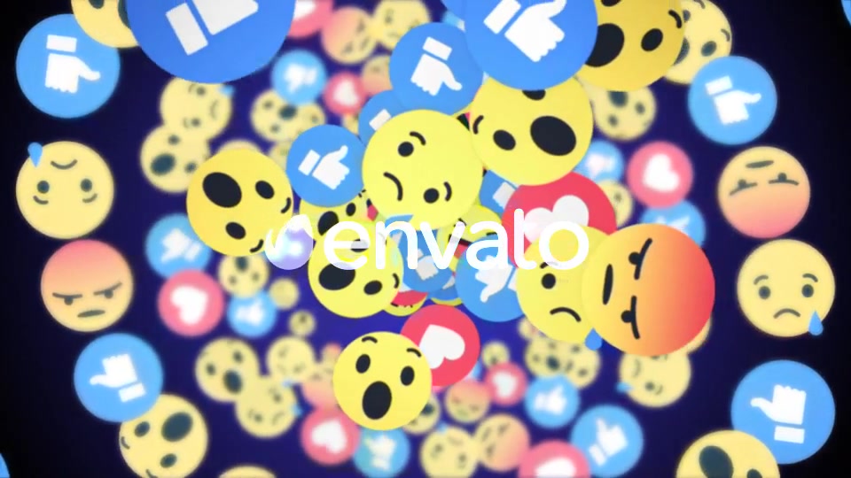 Four Falling Social Network Emoji (4 Videos) Videohive 22061678 Motion Graphics Image 9