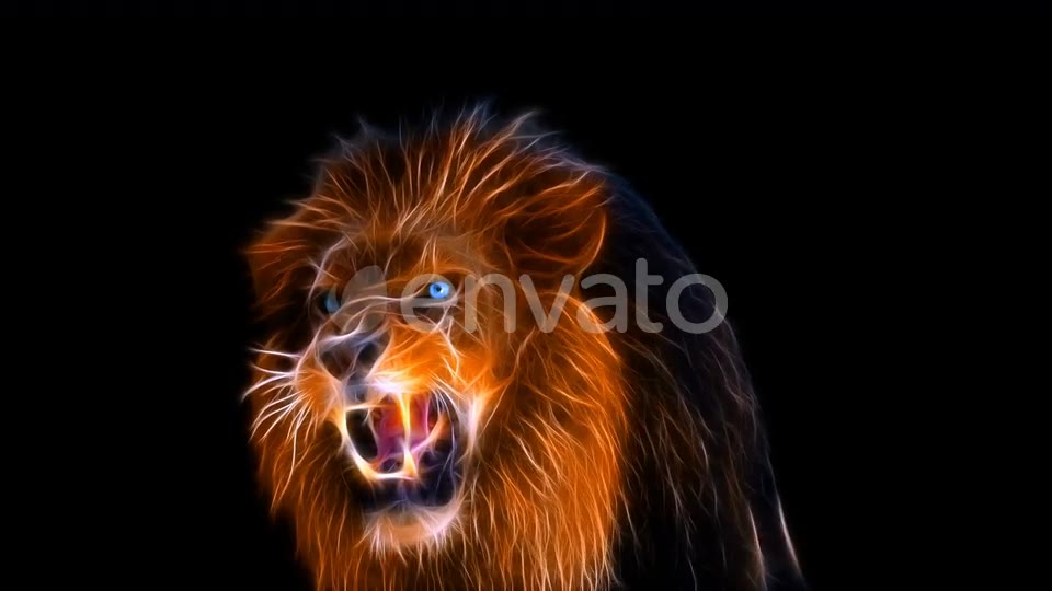 Fractal Lion 4K Videohive 23796185 Motion Graphics Image 2