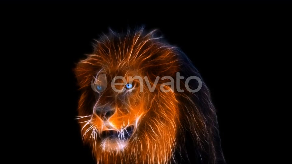 Fractal Lion 4K Videohive 23796185 Motion Graphics Image 3