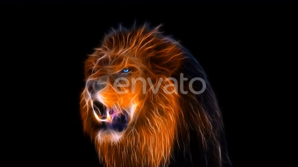 Fractal Lion 4K Videohive 23796185 Motion Graphics Image 5
