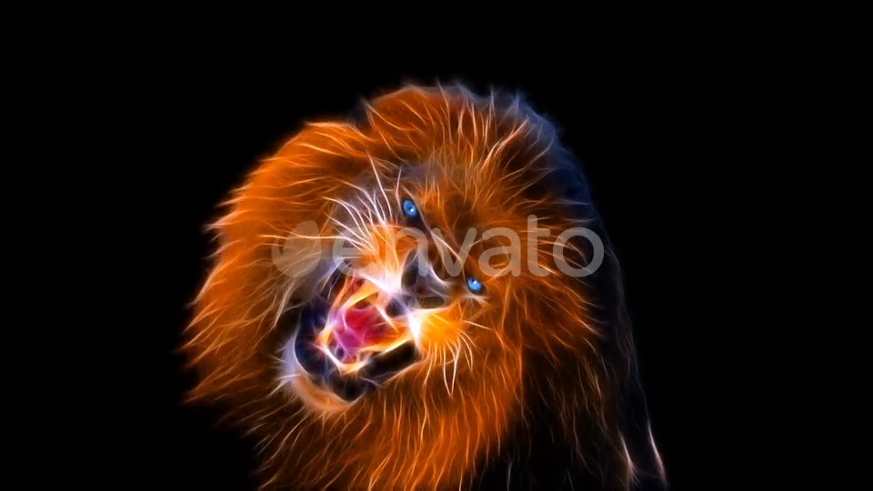 Fractal Lion 4K Videohive 23796185 Motion Graphics Image 7
