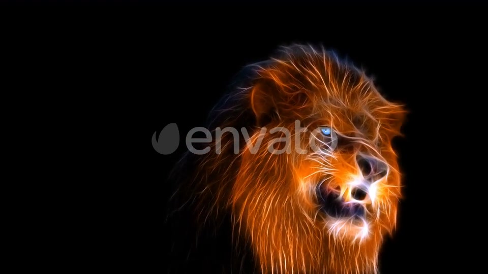Fractal Lion 4K Videohive 23796185 Motion Graphics Image 8