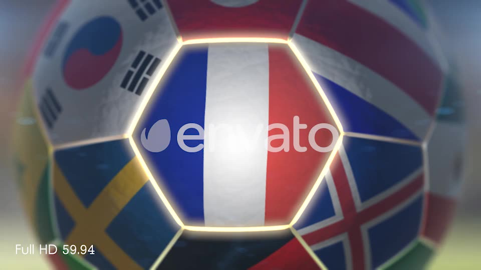 France Flag on a Soccer Ball Football Fly with Particles Videohive 21869149 Motion Graphics Image 11