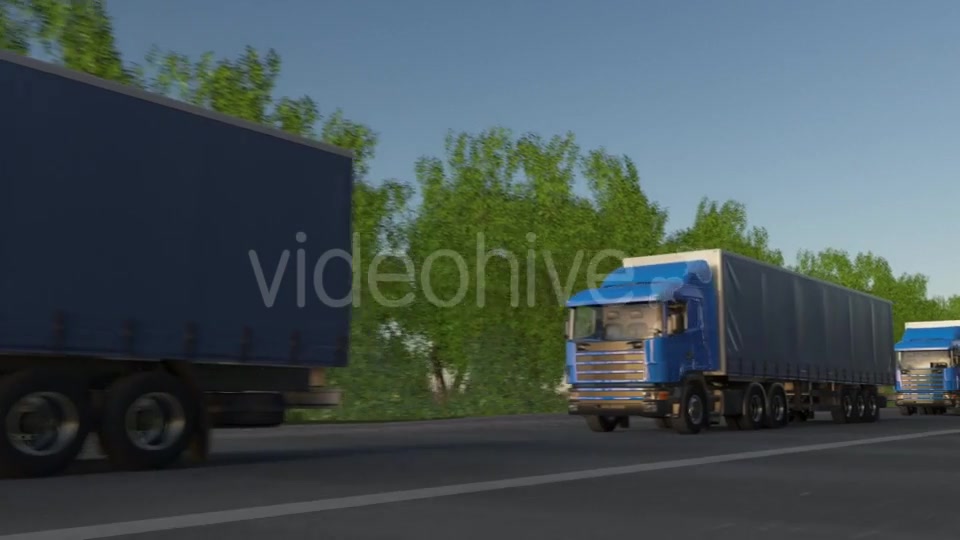 Freight Semi Trucks Convoy Videohive 20004964 Motion Graphics Image 3