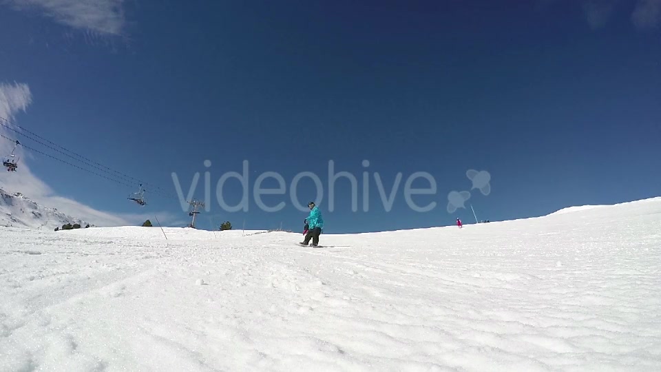 Friends Snowboarding  Videohive 11110440 Stock Footage Image 4