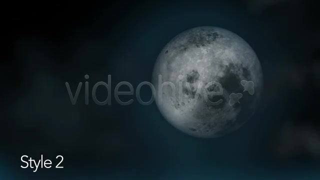 Full Moon Under Cloudy Sky 2 Styles Looping Videohive 3296882 Motion Graphics Image 10