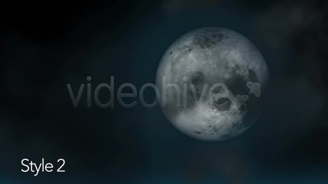 Full Moon Under Cloudy Sky 2 Styles Looping Videohive 3296882 Motion Graphics Image 11