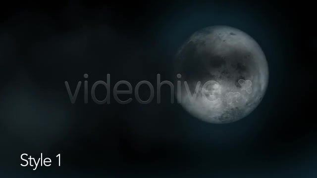 Full Moon Under Cloudy Sky 2 Styles Looping Videohive 3296882 Motion Graphics Image 4