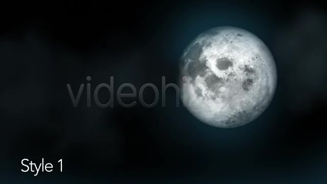 Full Moon Under Cloudy Sky 2 Styles Looping Videohive 3296882 Motion Graphics Image 5