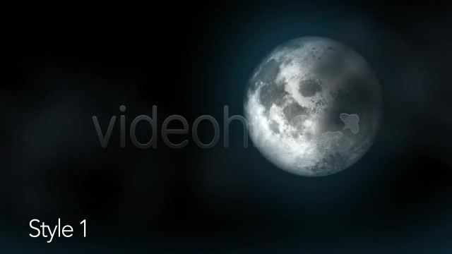 Full Moon Under Cloudy Sky 2 Styles Looping Videohive 3296882 Motion Graphics Image 6