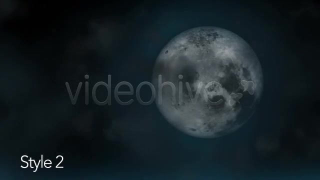 Full Moon Under Cloudy Sky 2 Styles Looping Videohive 3296882 Motion Graphics Image 9