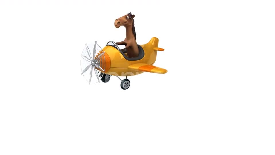 Fun horse on a plane Videohive 25322197 Motion Graphics Image 1