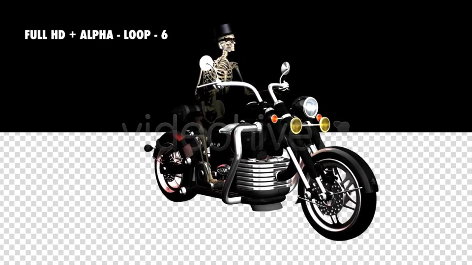 Funny Skeleton Crazy Biker II Pack of 7 Videohive 5662238 Motion Graphics Image 10