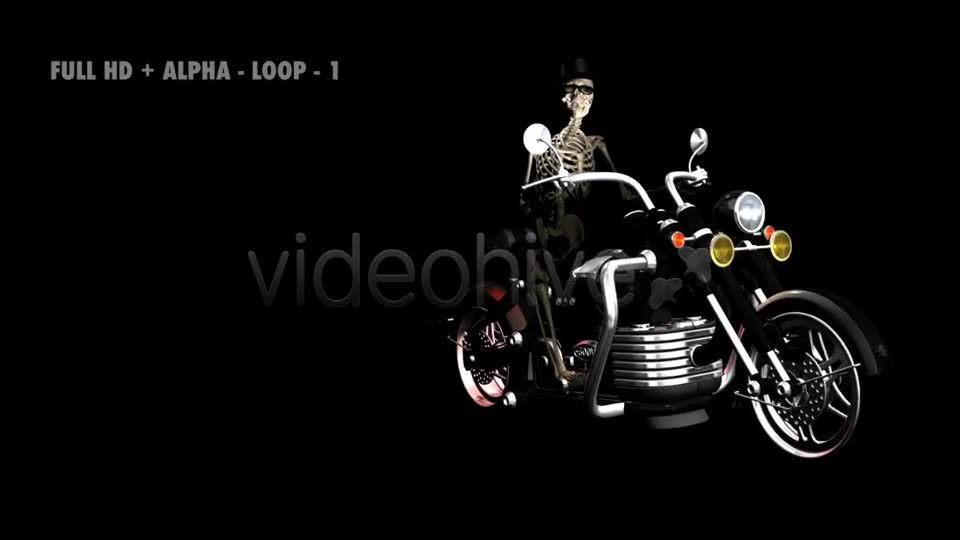 Funny Skeleton Crazy Biker II Pack of 7 Videohive 5662238 Motion Graphics Image 2