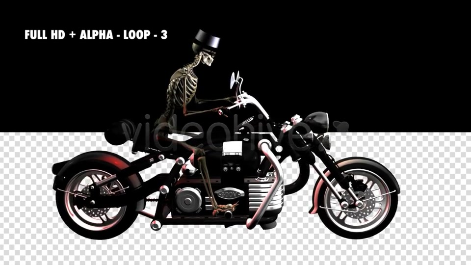 Funny Skeleton Crazy Biker II Pack of 7 Videohive 5662238 Motion Graphics Image 5