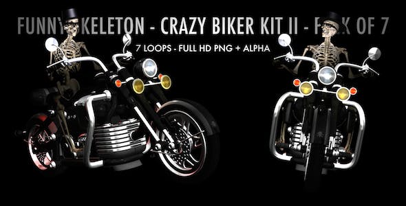 Funny Skeleton Crazy Biker II Pack of 7 - Download 5662238 Videohive