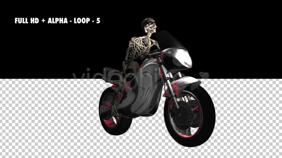 Funny Skeleton Crazy Biker Pack of 7 Videohive 5620228 Motion Graphics Image 8