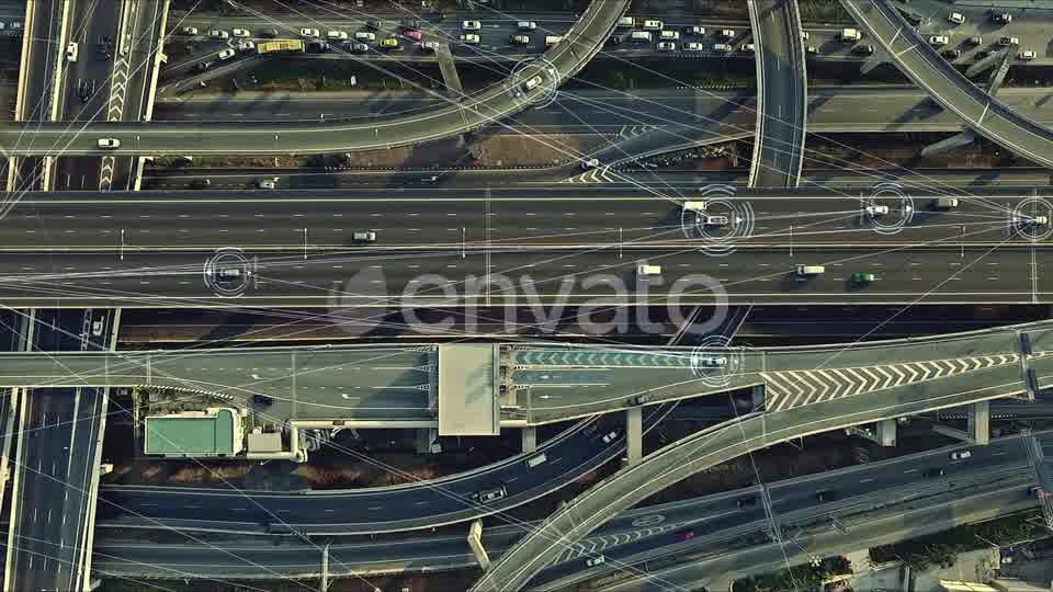 Futuristic Autonomous Driverless Cars on the Elevated Expressway Videohive 23326101 Motion Graphics Image 10