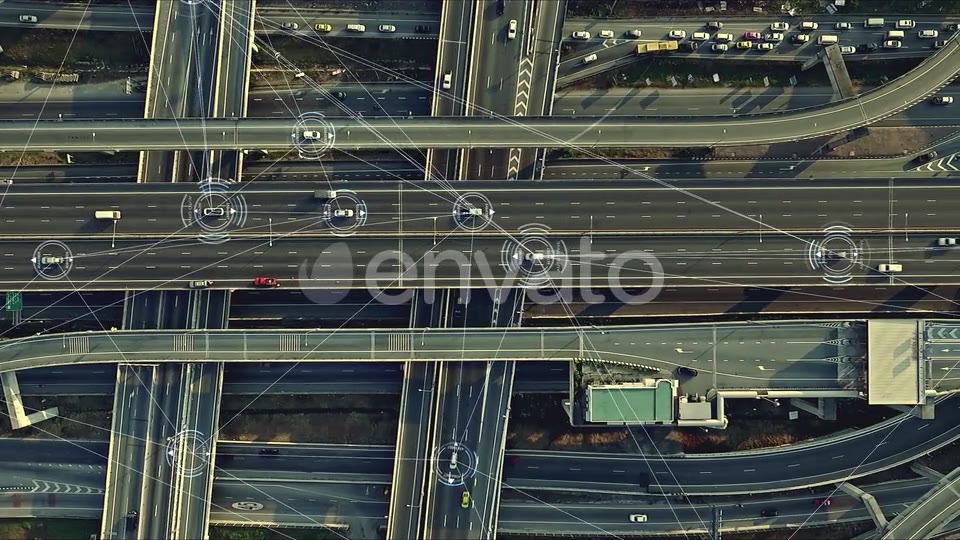 Futuristic Autonomous Driverless Cars on the Elevated Expressway Videohive 23326101 Motion Graphics Image 5