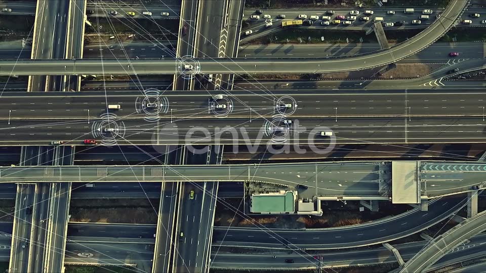 Futuristic Autonomous Driverless Cars on the Elevated Expressway Videohive 23326101 Motion Graphics Image 6