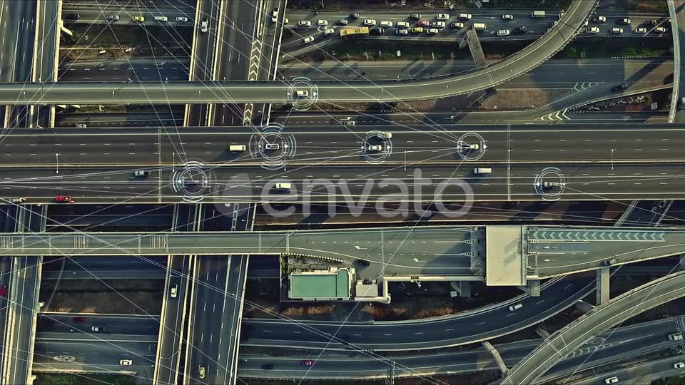 Futuristic Autonomous Driverless Cars on the Elevated Expressway Videohive 23326101 Motion Graphics Image 7