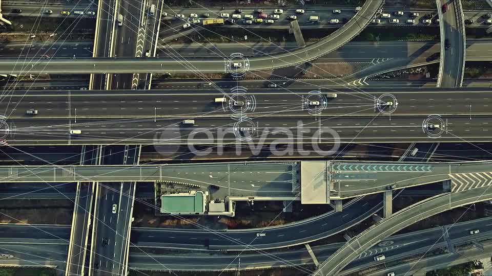Futuristic Autonomous Driverless Cars on the Elevated Expressway Videohive 23326101 Motion Graphics Image 8
